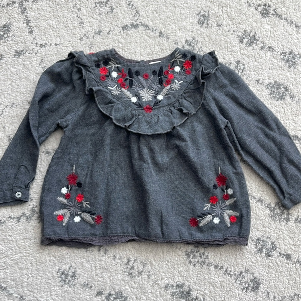 Zara Embroidered Top